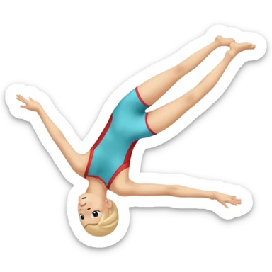 Acrobat – Slim performer mid-flip or balancing on rope sticker