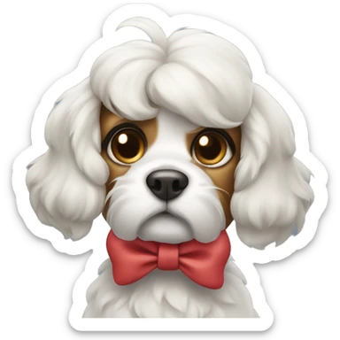 Dog whit a bow  sticker