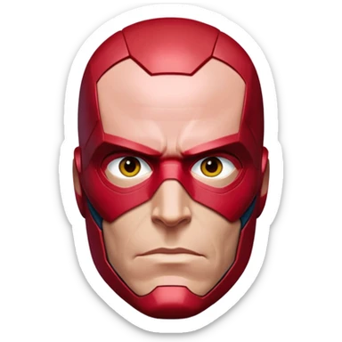 vision marvel red face  half body from captain america: civil war sticker