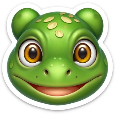 Cute Froggy with almond eyes sticker