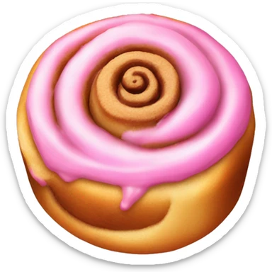 pink cinnamon bun sticker
