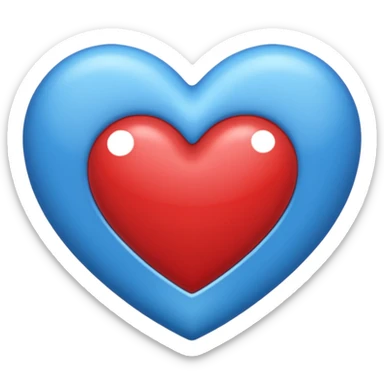 Coeur bleu Normal  sticker