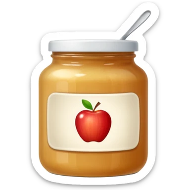 apple sauce jar labeled apple sauce sticker