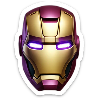 Ironman with Thanos infinity gauntlet sticker