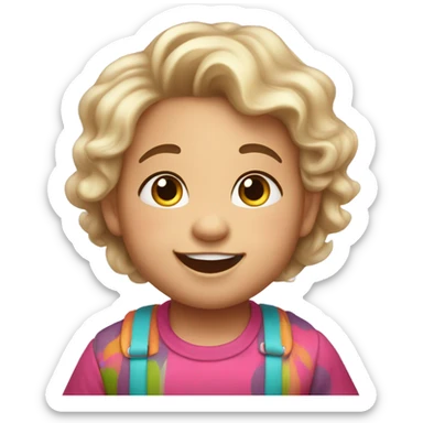 Cute toddler sticker