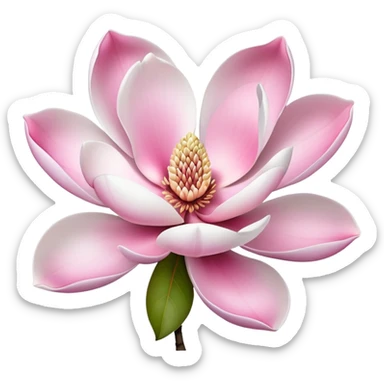magnolia with pink center sticker
