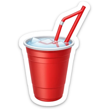 red solo cup with straw sticker
