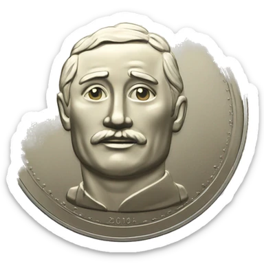 Russian ruble coin sticker