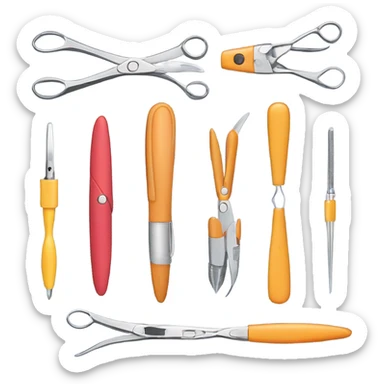 manicure tools for nails sticker