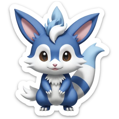 Shiny Furret-Minccino-Meowstic-Zangoose-Hybrid (Full body) sticker