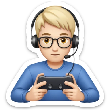 Gamer Studying hard sticker