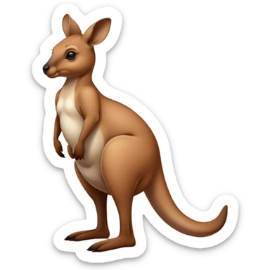 Kangaroo with a fat ass sticker