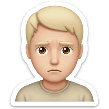 nonchalant and sad sticker