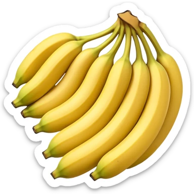 Unpeeled bananas sticker