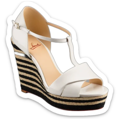 Sandal Platform wedges black louboutin sticker