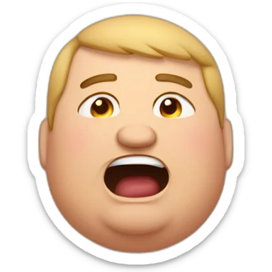 transgender fat man crying sticker