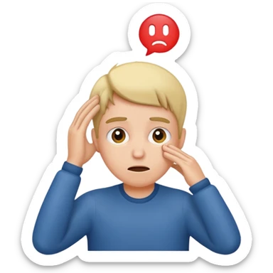 confused face scratching head sticker