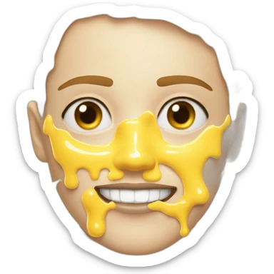 mayonnaise splatter on face sticker