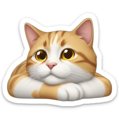 laid back cat sticker
