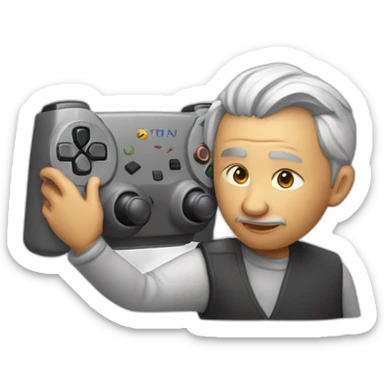 nain qui joue a la playstation sticker