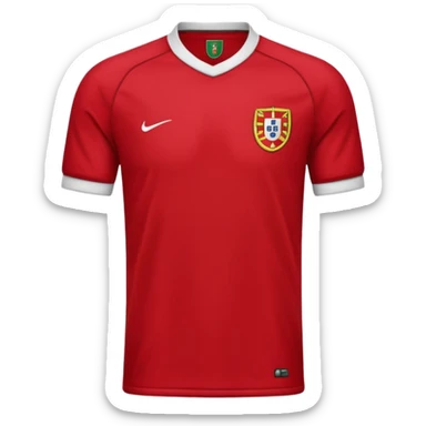 red Portugal football shirt sticker