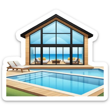 pool house sticker
