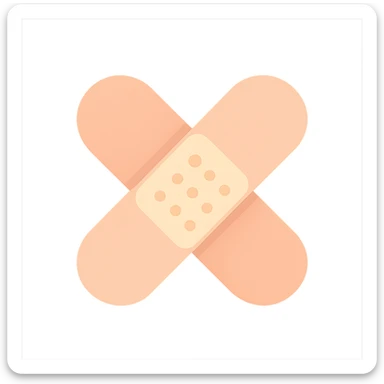 minimal flat icon of band-aid, pastel color palette, no text sticker
