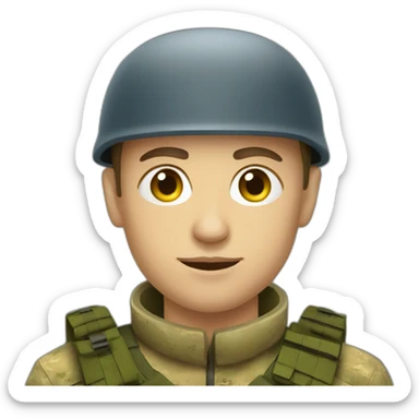 Ukrainian soldier sticker