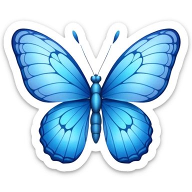 blue butterfly smll sticker