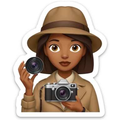 black woman Street Photographer sticker