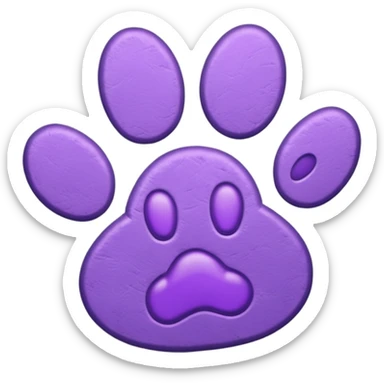 purple-cat-pawprint sticker