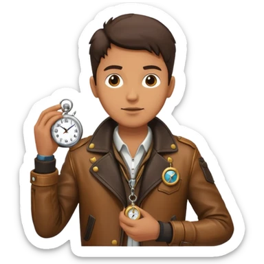 Explorer with pocket watch sticker