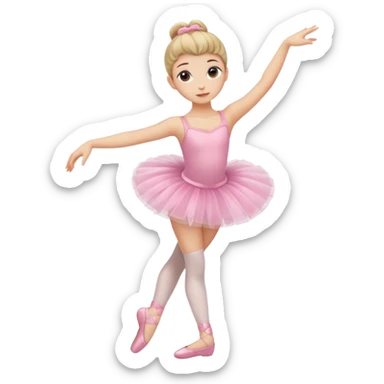 Girl ballerina emoji 2 legs sticker