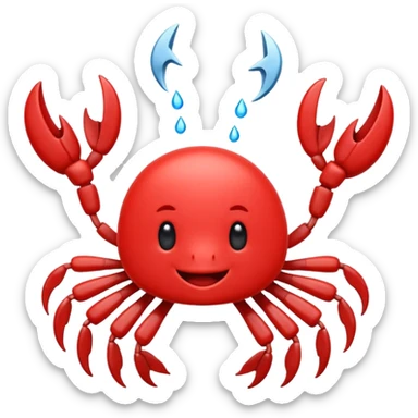 Cangrejo dando las gracias sticker
