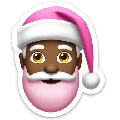 Pink Santa Claus sticker
