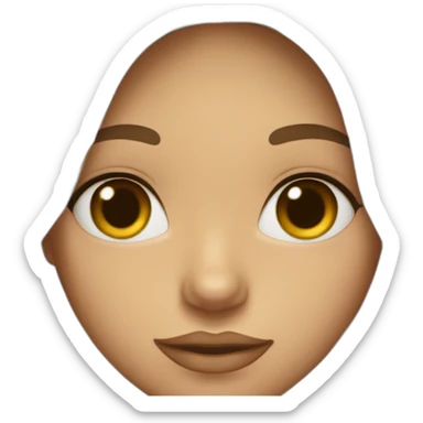 girl with almond shaped eyes with wavy dark brown hair latina sticker