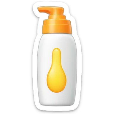 Sunscreen bottle sticker