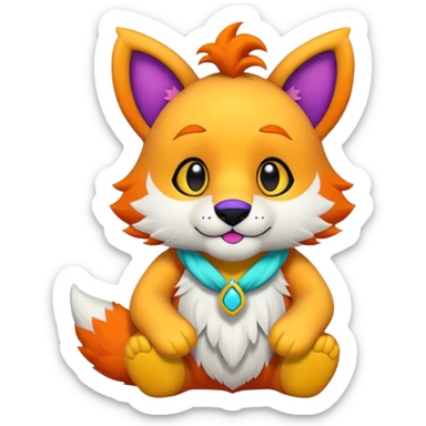 A colorful unique original interesting quirky fursuit sticker