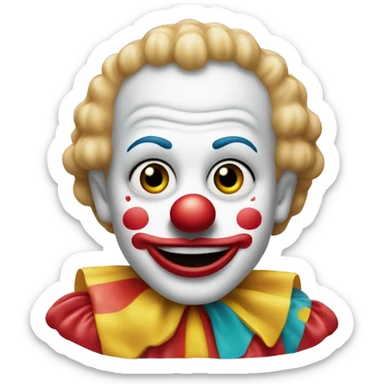 Clown from McDonald’s with toys  sticker