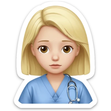 Sick blonde girl  sticker