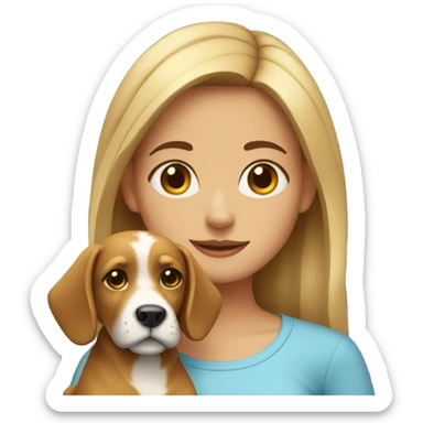Girl whit dog sticker