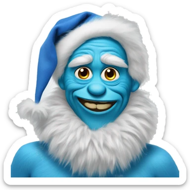 Blue grinch originating from knee surgery Tik tok trend sticker