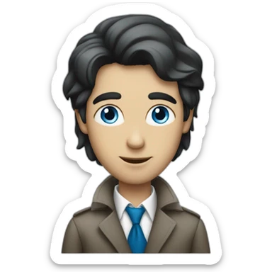 blue-eyes-man-with-hair-like-peluca-dressed-in-a-coat-with-tie-black-hair sticker