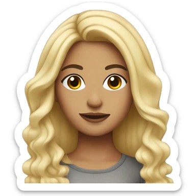 Blonde Hispanic girl with lash extensions  sticker