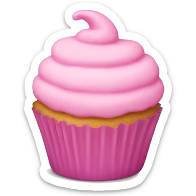 Vanilla cupcake with pink frosting  sticker