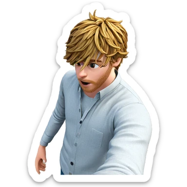 boy enjoying nature under tree sticker