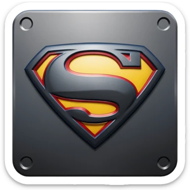 Superman Symbol Man of Steel black sticker