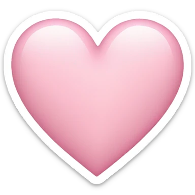 Light pink heart  sticker
