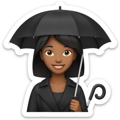 HOLDİNG UMBRELLA BLACK WOMAN sticker