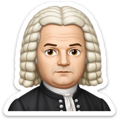 johann sebastian bach german sticker